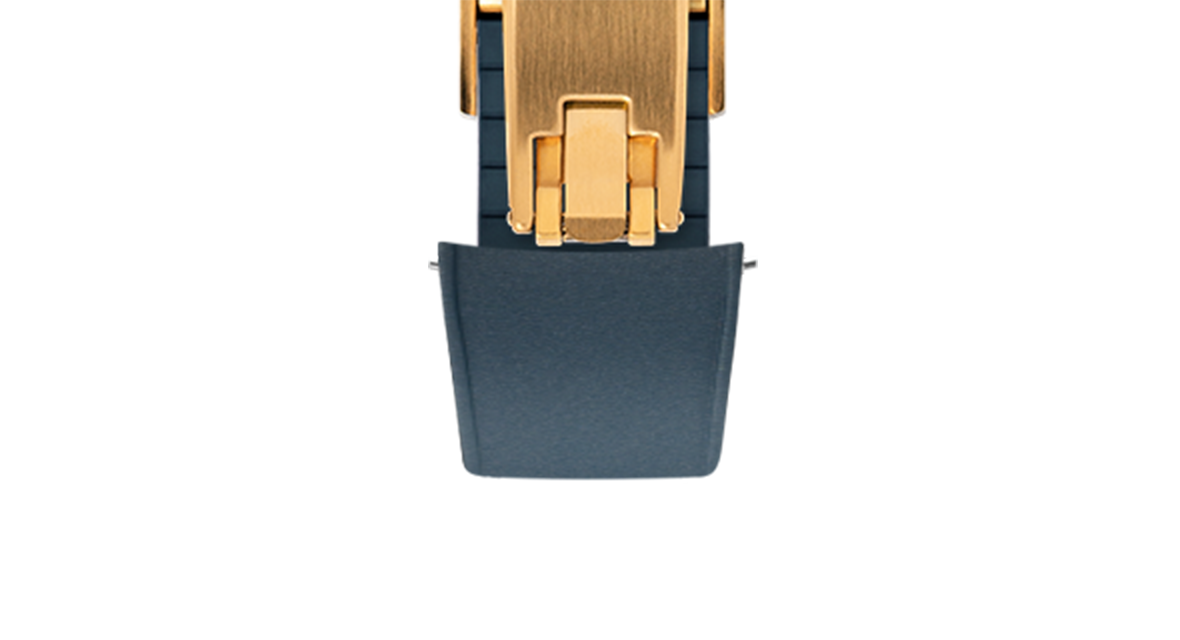 Navy Curved CTS Rubber Strap - Rubber Watch Strap · 20-22mm | Delugs