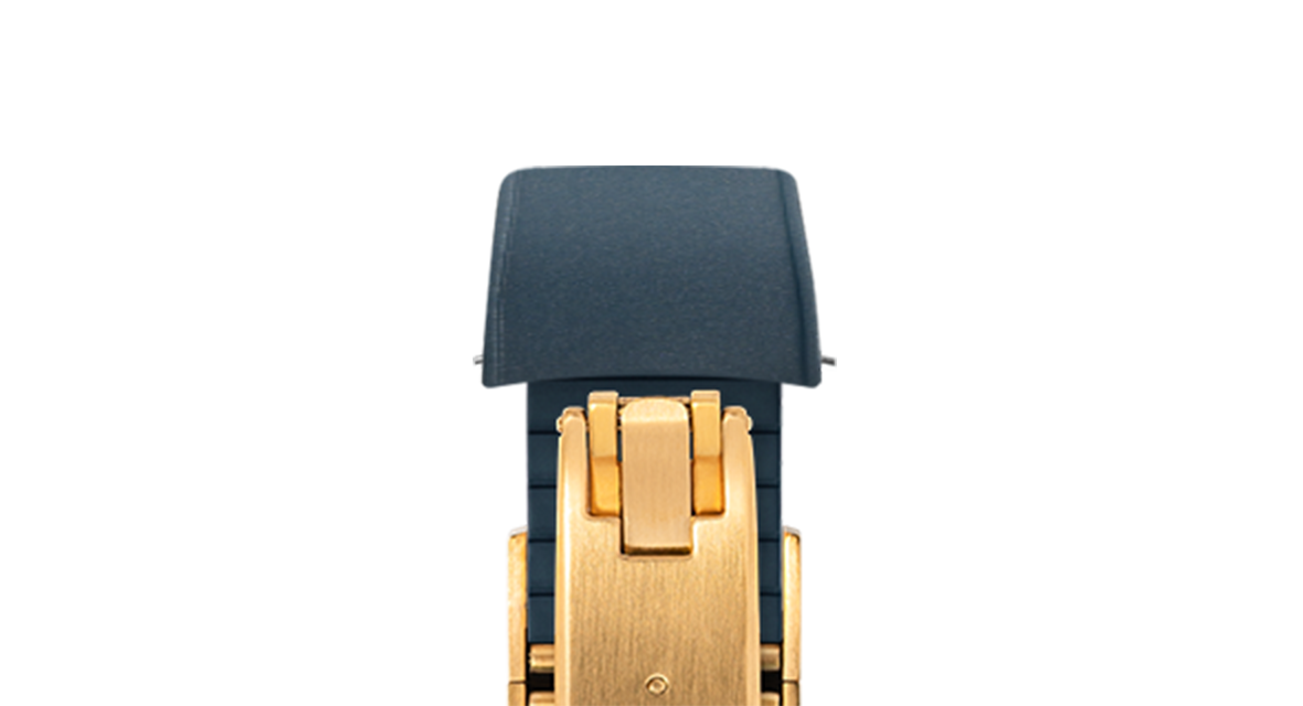 Navy Curved CTS Rubber Strap - Rubber Watch Strap · 20-22mm | Delugs