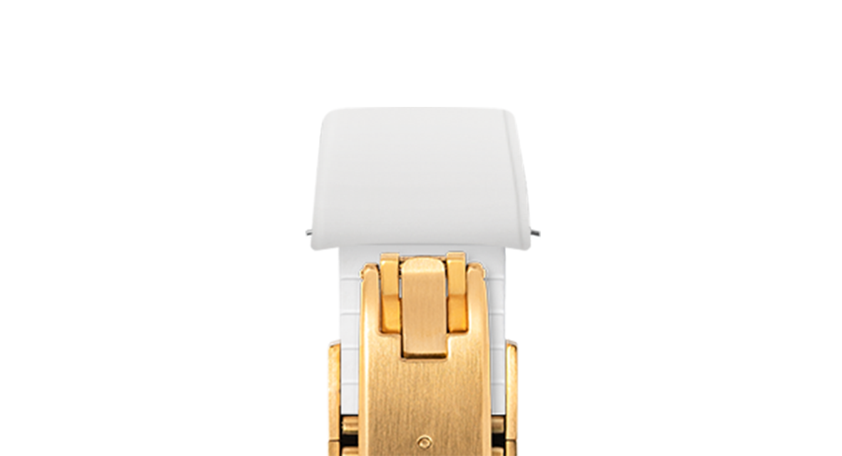 White Curved CTS Rubber Strap - Rubber Watch Strap · 20-22mm | Delugs