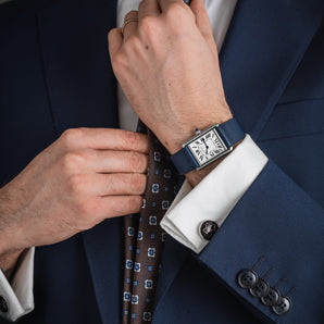 Overstock: Navy Saffiano Stitchless Strap