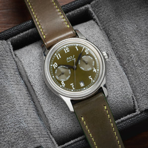 Overstock: Olive Green Shell Cordovan Slim Strap