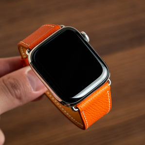 Orange Epsom Slim Apple Watch Strap