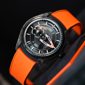 Ulysse Nardin x Delugs Orange Curved Rubber CTS Strap