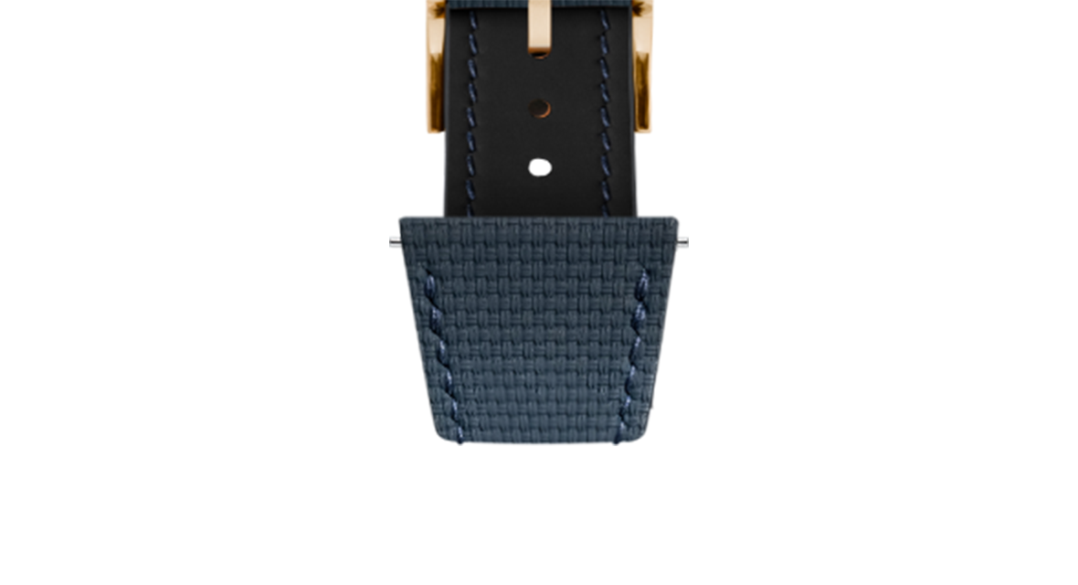 Navy Sailcloth Slim Strap for De Bethune - Handcrafted Leather