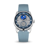 Delugs Baby Blue Sailcloth Slim Strap for De Bethune Handcrafted Leather Watch Strap