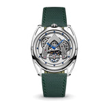 Delugs Emerald Green Sailcloth Slim Strap for De Bethune Handcrafted Leather Watch Strap