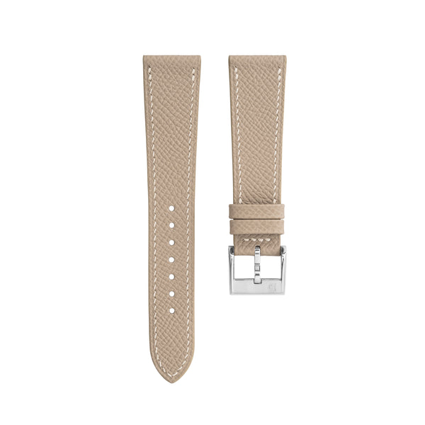 Delugs Cream Epsom Slim Strap Handcrafted Leather Watch Strap