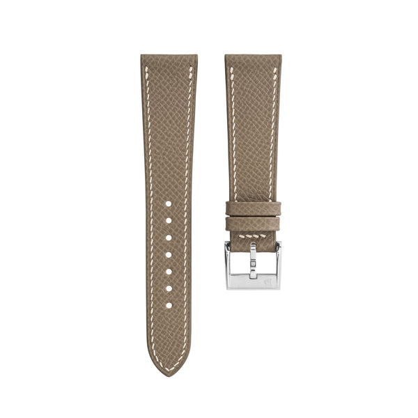 Delugs Taupe Epsom Slim Strap Handcrafted Leather Watch Strap