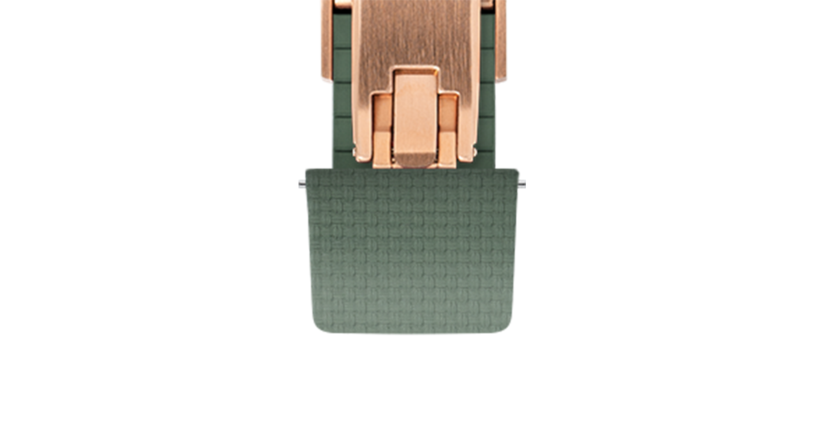 Olive Green Sailcloth CTS Rubber Strap for F.P. Journe Élégante