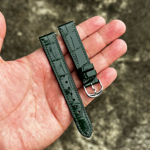 Glazed Malachite Alligator Slim Strap for The Petite Collection