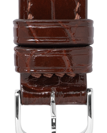 Glazed Cappuccino Alligator leather swatch