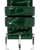 Glazed Malachite Alligator leather swatch
