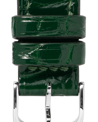 Glazed Malachite Alligator leather swatch
