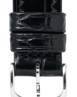 Glazed Obsidian Alligator leather swatch