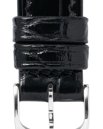 Glazed Obsidian Alligator leather swatch