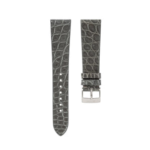 Glossy Grey Crocodile Flank Stitchless Strap