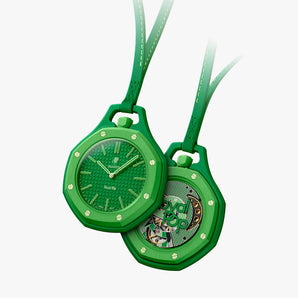 Swatch x Audemars Piguet Royal Pop Green Eight Lépine pocket watch — by Delugs