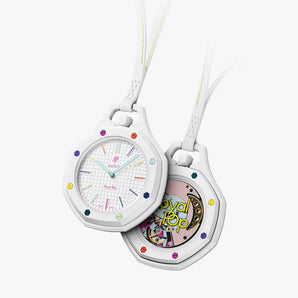 Swatch x Audemars Piguet Royal Pop Huit Blanc Lépine pocket watch — by Delugs