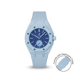 Swatch x AP Royal Pop Light Blue case-strap by Delugs