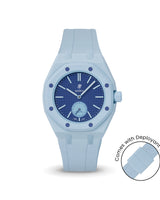 Swatch x AP Royal Pop Light Blue case-strap by Delugs