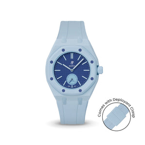 Swatch x AP Royal Pop Light Blue case-strap by Delugs