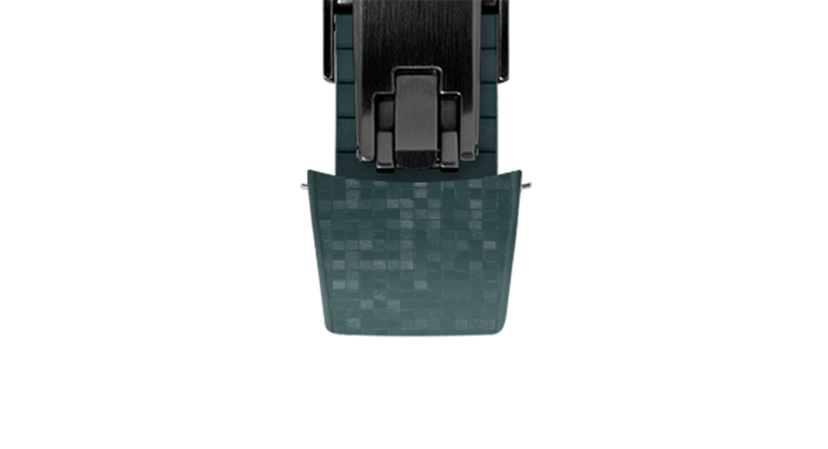 Emerald Green Curved CTS Rubber Strap for MB&F MAD1 - Rubber Watch