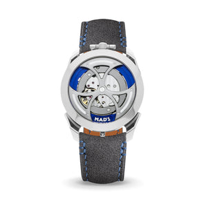 Dark Grey Alcantara (Blue) Strap for MB&F MAD1