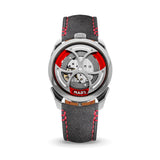 Delugs Dark Grey Alcantara (Red) Strap for MB&F MAD1 Handcrafted Leather Watch Strap