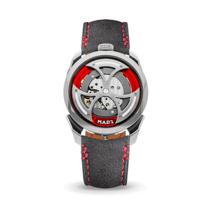 Dark Grey Alcantara (Red) Strap for MB&F MAD1