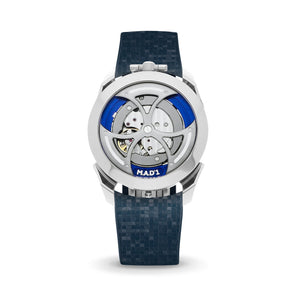 Navy Curved CTS Rubber Strap for MB&F MAD1