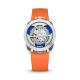 Delugs Orange Curved CTS Rubber Strap for MB&F MAD1 Rubber Watch Strap