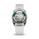 Delugs White Curved CTS Rubber Strap for MB&F MAD1 Rubber Watch Strap