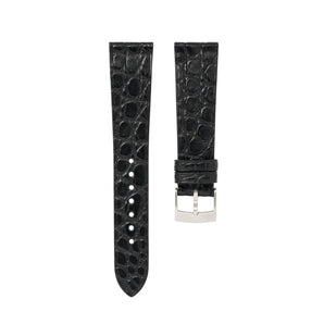 Matte Black Alligator Flank Stitchless Strap