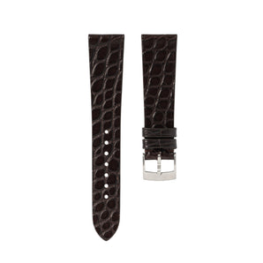 Matte Dark Brown Alligator Flank Stitchless Strap