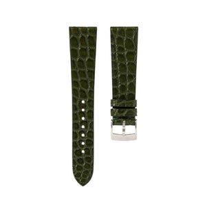 Matte Green Ischia Alligator Flank Stitchless Strap