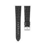 Delugs Matte Grey Storm Alligator Flank Stitchless Strap Handcrafted Leather Watch Strap