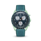 Delugs Mission to Earth "Cyan" Strap Handcrafted Leather Watch Strap