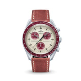 Delugs Mission to Pluto "Scarlet" Strap Handcrafted Leather Watch Strap