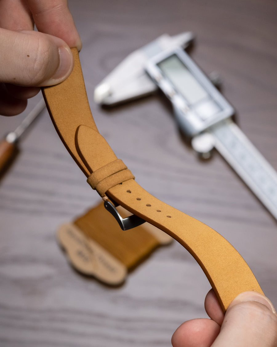 Overstock: Natural Nubuck Row-Stitch Strap