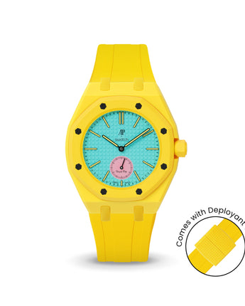 Swatch x AP Royal Pop Yellow case-strap by Delugs
