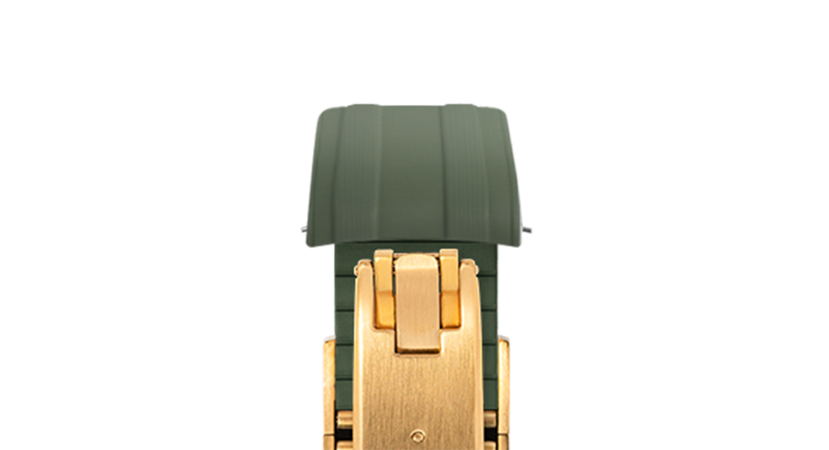 Overstock: Olive Green CTS Rubber Strap for Omega Speedmaster