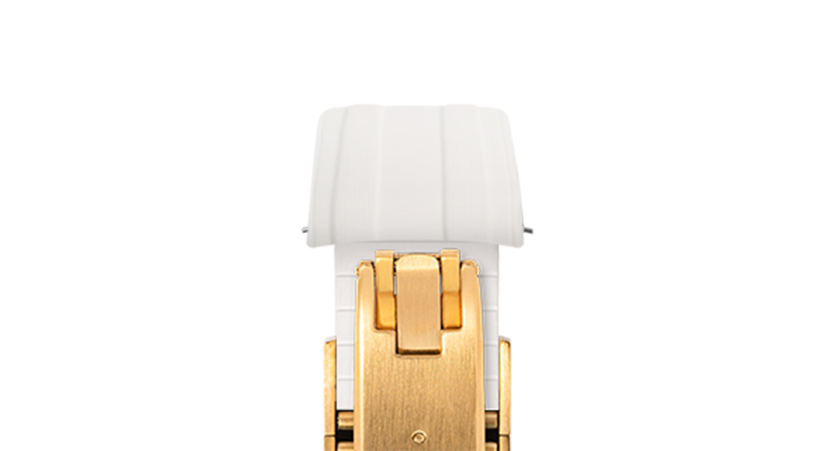 White CTS Rubber Strap for Omega Speedmaster & Swatch MoonSwatch