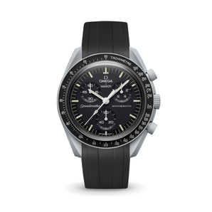 Black CTS Rubber Strap for Omega Speedmaster & Swatch MoonSwatch