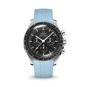 Baby Blue CTS Rubber Strap for Omega Speedmaster