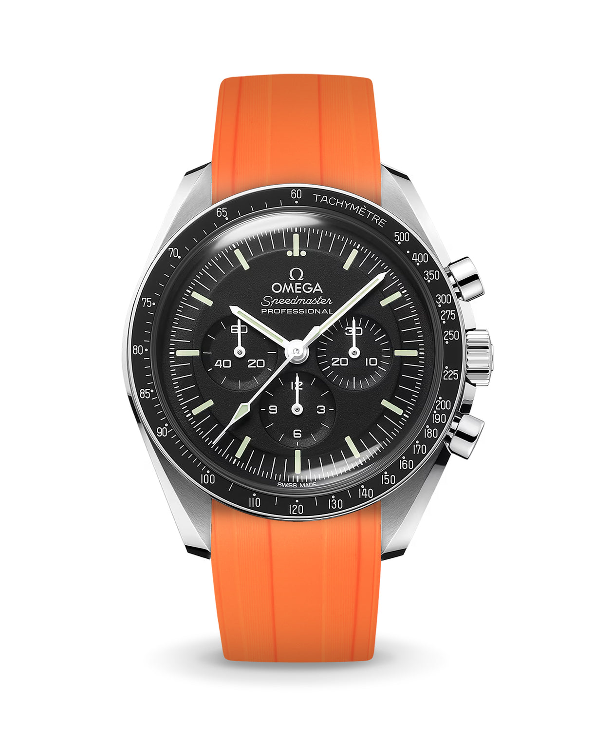 Orange CTS Rubber Strap for Omega Speedmaster & Swatch MoonSwatch – Delugs