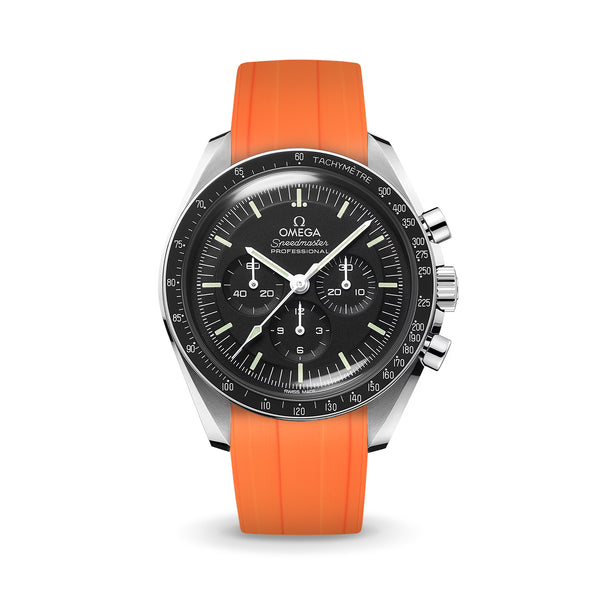 ロ*オ様 【OMEGA】スピードマスターループストラップバンド Orange CTS Rubber Strap for Omega Speedmaster – Delugs