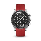Delugs Overstock: Red CTS Rubber Strap for Omega Speedmaster Rubber Watch Strap