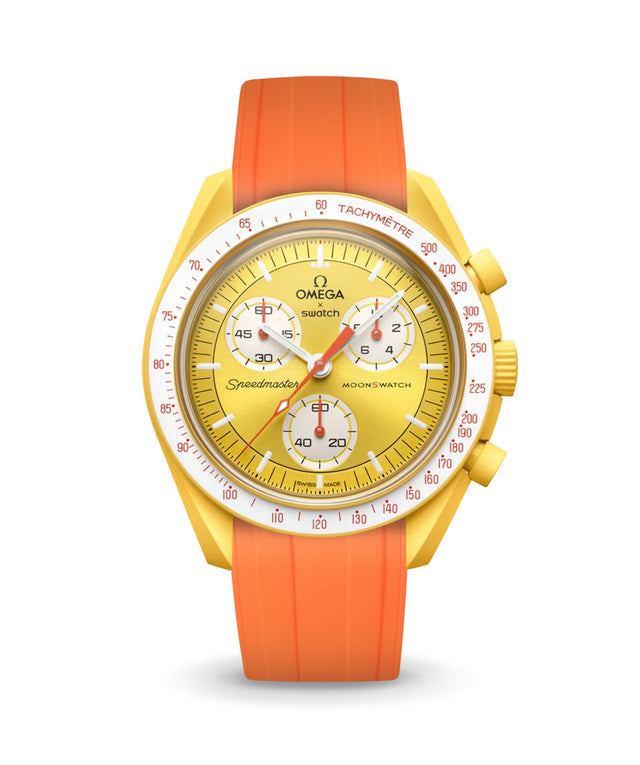 Orange CTS Rubber Strap for Omega Speedmaster & Swatch MoonSwatch – Delugs