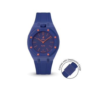 Swatch x AP Royal Pop Indigo Blue case-strap by Delugs