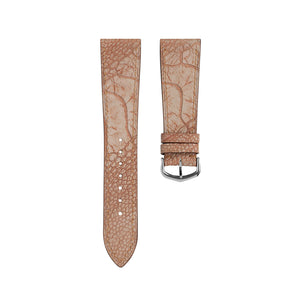 Overstock: Nubuck Kango Tabac Ostrich Leg Strap for Cartier Tank
